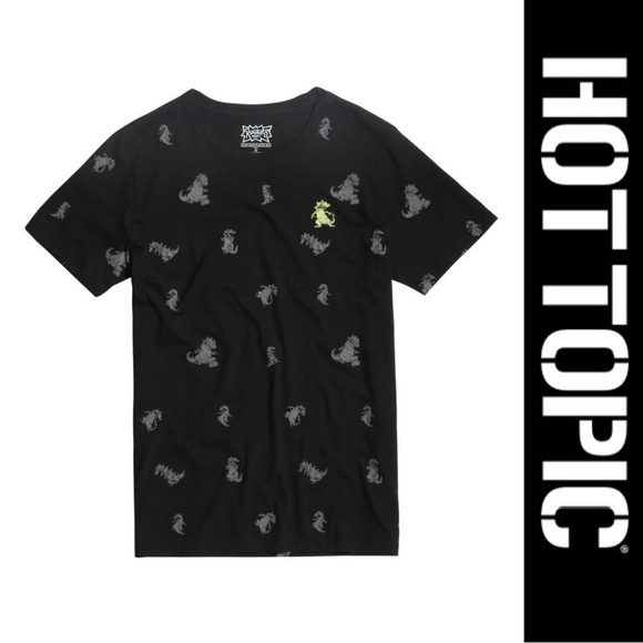 Hot Topic | Rugrats Reptar Embroidered Patch T-Shirt | Size Extra Small - Picture 1 of 9